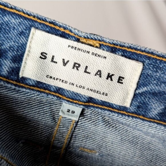 SLVRLAKE Indiana Jeans Born To Run Blue Wide Leg Flare 29 - Picture 10 of 11